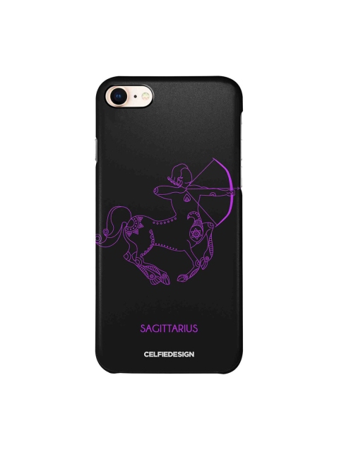 

CelfieDesign Black & Purple Printed Plastic iPhone 8 Back Case