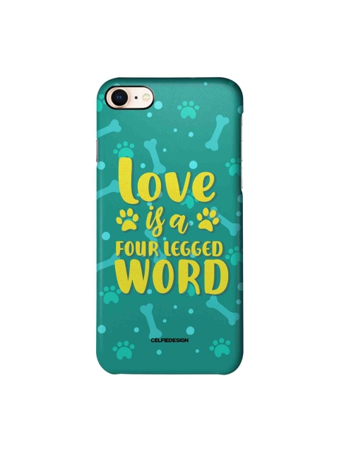 

CelfieDesign Sea-Green & Yellow Love Is A Four Legged Word iPhone 8 Slim Back Case