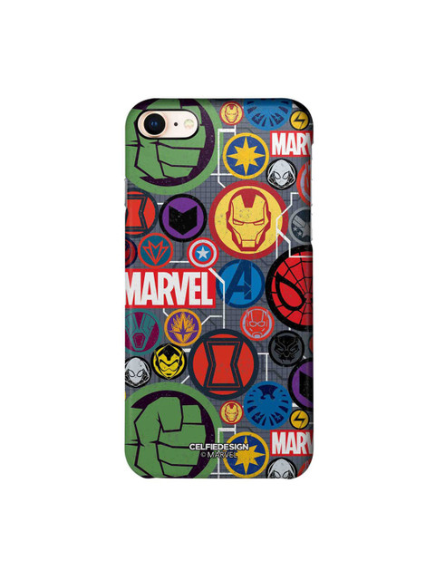 

CelfieDesign Multicolour Marvel Iconic Mashup iPhone 8 Slim Back Case, Multi