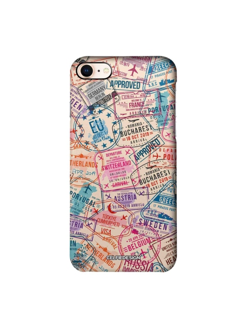 

CelfieDesign Beige & Pink Graphic Printing iPhone 8 Slim Back Case