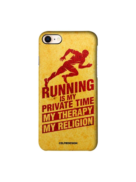 

CelfieDesign Yellow & Red Religion Of Running iPhone 8 Slim Back Case