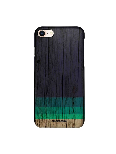 

CelfieDesign Navy Blue & Green Wood Stripes iPhone 8 Slim Back Case