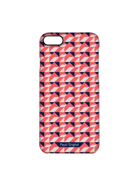 

CelfieDesign Coral & Navy Blue Geometric Print iPhone 8 Slim Back Case