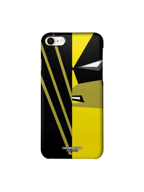 

CelfieDesign Black & Yellow Face Focus Wolverine iPhone 8 Slim Back Case