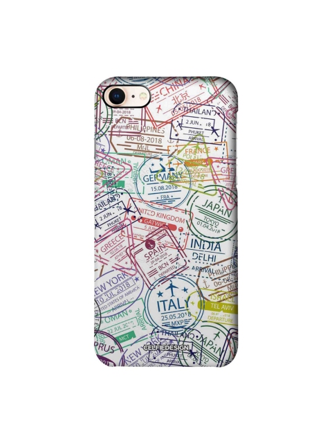 

CelfieDesign Multi-Coloured Immigration Stamps Classic iPhone 8 Slim Back Case