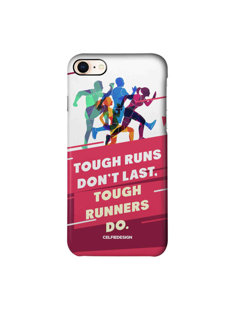

CelfieDesign Pink & White Tough Runners iPhone 8 Slim Back Case