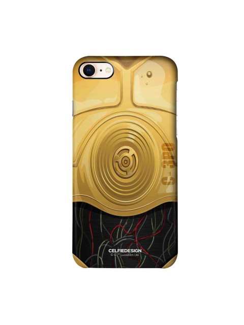 

CelfieDesign Gold-Coloured & Black Attire C3PO iPhone 8 Slim Back Case