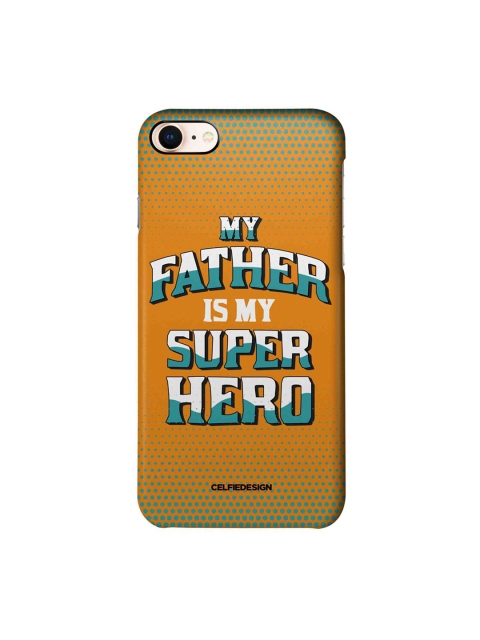 

CelfieDesign Orange & White My Father My Superhero iPhone 8 Slim Back Case