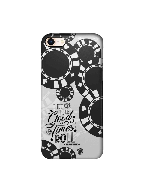 

CelfieDesign Black & Grey Let The Good Times Roll iPhone 8 Slim Back Case