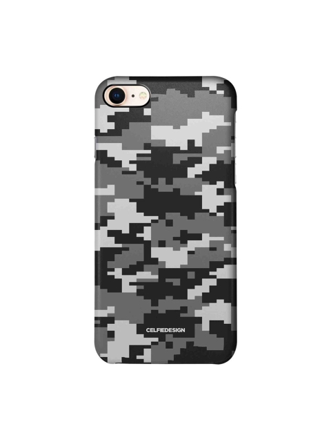 

CelfieDesign Grey & Black Camo Pixel iPhone 8 Slim Back Case