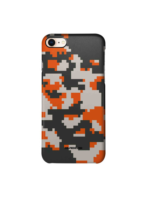 

CelfieDesign Black & Orange Camo Pixel Flame iPhone 8 Slim Back Case
