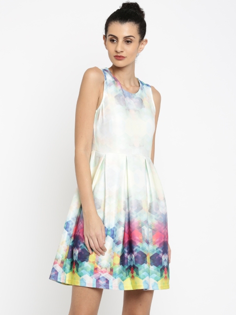 

Vero Moda Women Multicoloured Printed Fit & Flare Dress, Multi