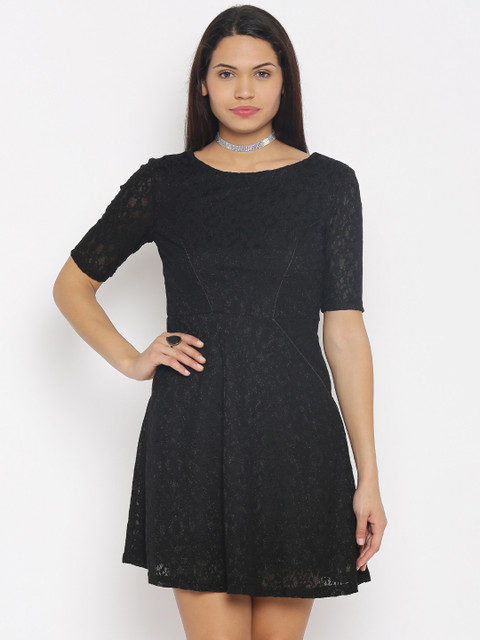 

Vero Moda Women Black A-Line Dress