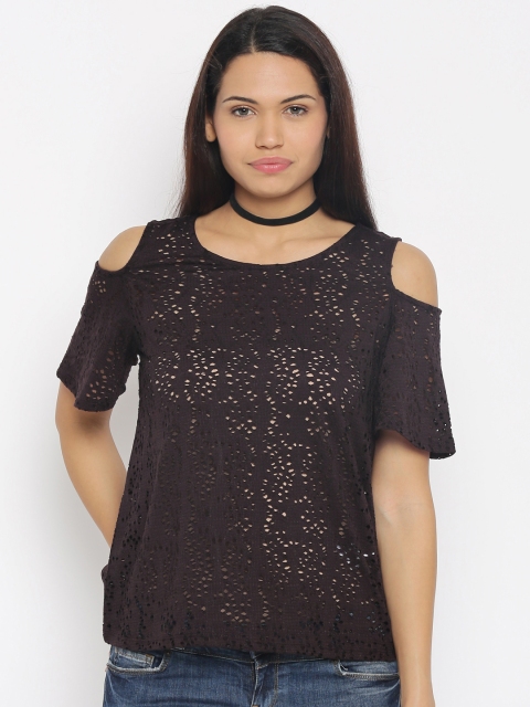

Vero Moda Women Brown Lace Top