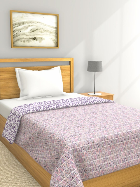 

BIANCA Purple & Pink Floral AC Room 150 GSM Single Bed Dohar