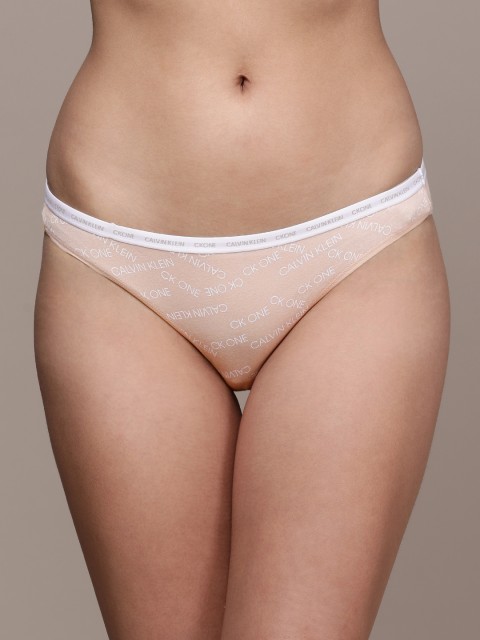 

Calvin Klein Underwear Women Peach & White Printed Bikini - QD37851D8