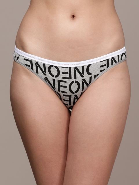 

Calvin Klein Underwear Women Grey & Black Printed Bikini - QD37851D7