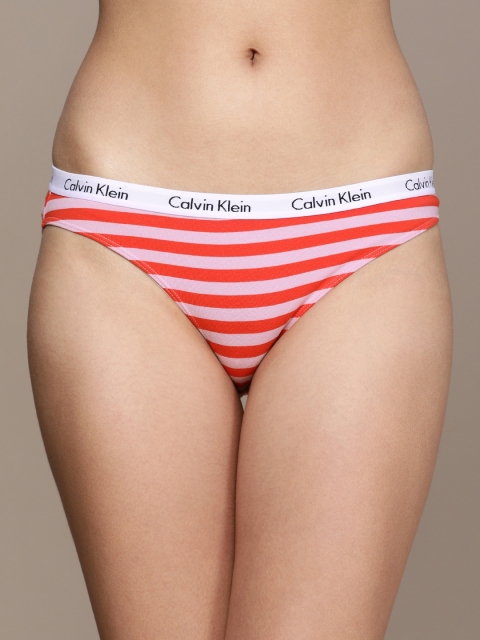 

Calvin Klein Underwear Women Red And Light Pink Striped Bikini D161813U