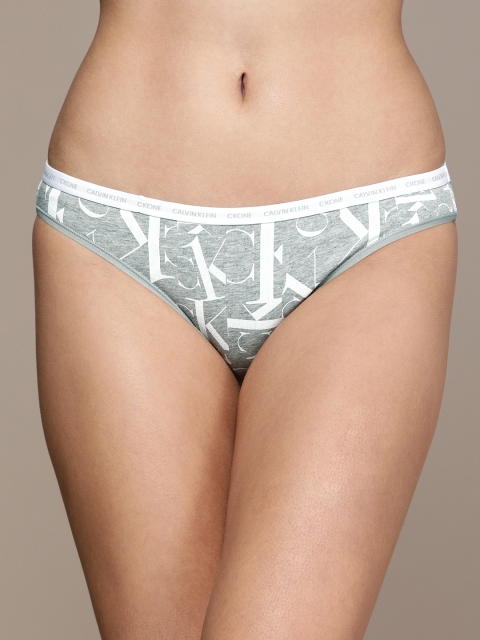 

Calvin Klein Underwear Women Grey Printed Bikini Briefs QD37851DB