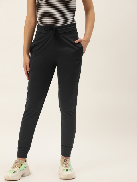 

PARIS HAMILTON Women Charcoal Grey Solid Rapid-Dry Joggers