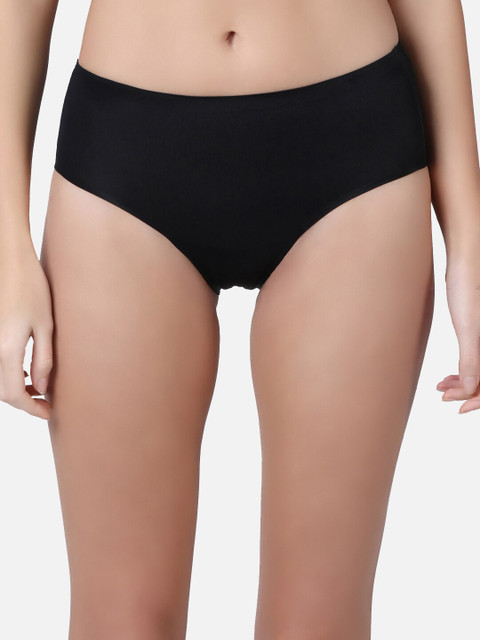 

Enamor Women Black Solid Basic Briefs