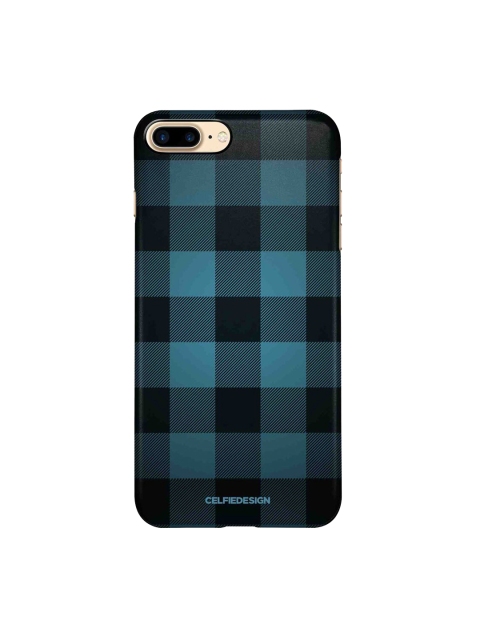 

CelfieDesign Black & Blue Checkmate iPhone 8 Plus Slim Back Case