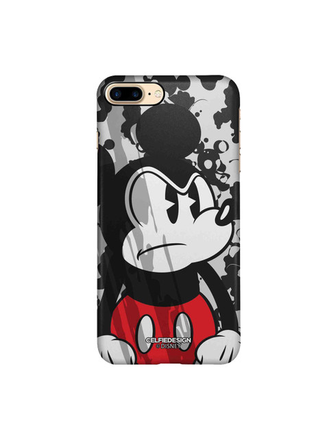 

CelfieDesign Multi-coloured Grumpy Mickey iPhone 8 Plus Slim Back Case, Black