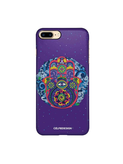 

CelfieDesign Purple & Yellow Humsa Mandala iPhone 8 Plus Slim Back Case