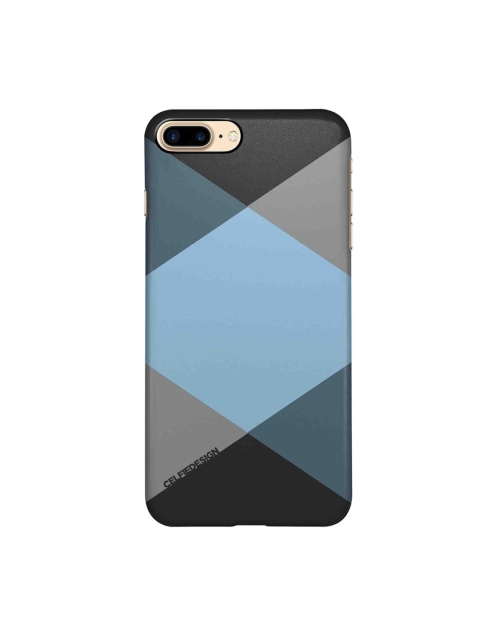 

CelfieDesign Blue & Black Criss Cross iPhone 8 Plus Slim Back Case