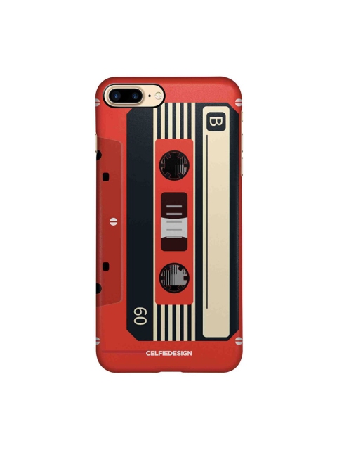 

CelfieDesign Red & Black Graphic Printing iPhone 8 Plus Slim Back Case
