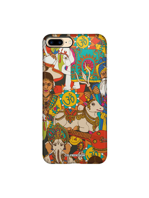 

CelfieDesign Orange & Blue Namaste India iPhone 8 Plus Slim Back Case
