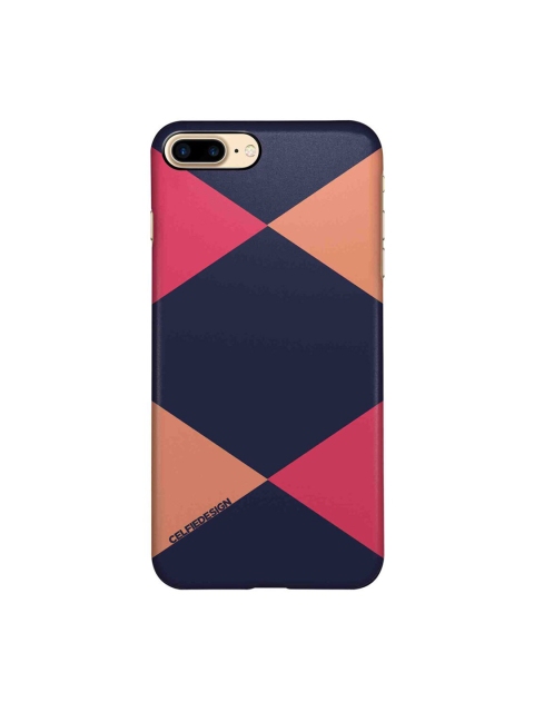 

CelfieDesign Navy Blue & Pink Criss Cross iPhone 8 Plus Slim Back Case