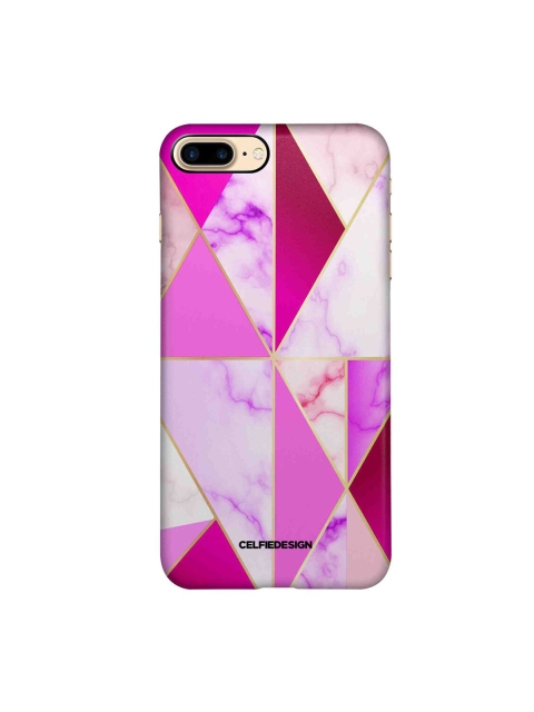 

CelfieDesign Pink & White Marble Crush iPhone 8 Plus Slim Back Case