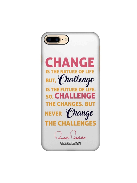 

CelfieDesign White & Yellow Graphic Printing iPhone 8 Plus Slim Back Case