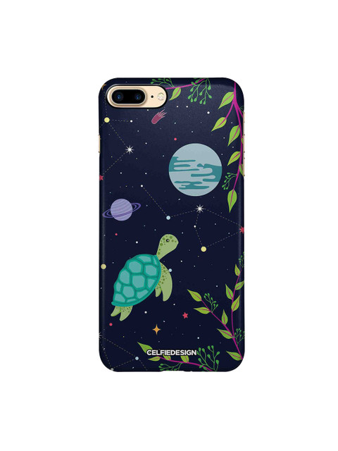 

CelfieDesign Navy Blue & Teal Space Turtle iPhone 8 Plus Slim Back Case