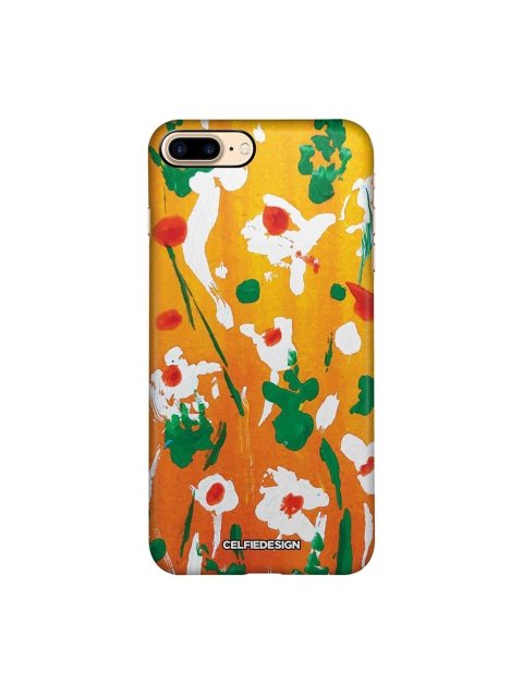 

CelfieDesign Mustard Yellow & White Printed iPhone 8 Plus Slim Back Case