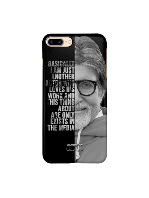 

CelfieDesign Black & Grey AB Wise Words iPhone 8 Plus Slim Back Case