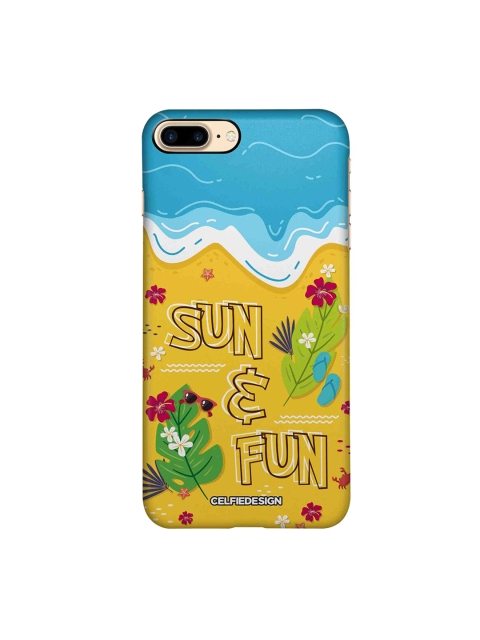 

CelfieDesign Yellow & Blue Printed iPhone 8 Plus Slim Back Case