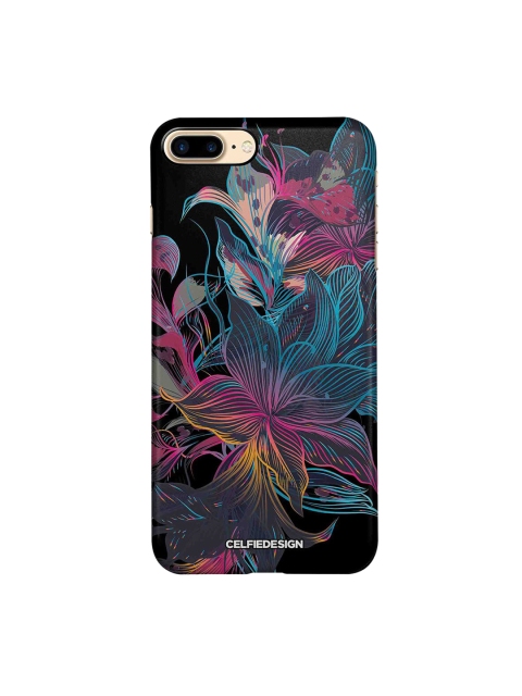 

CelfieDesign Black & Pink Flowers iPhone 8 Plus Slim Back Case