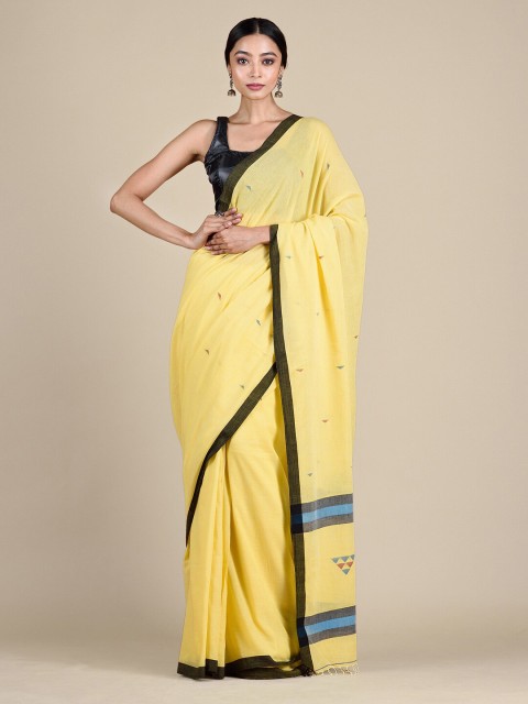 

Mitera Yellow Woven Design Pure Cotton Saree