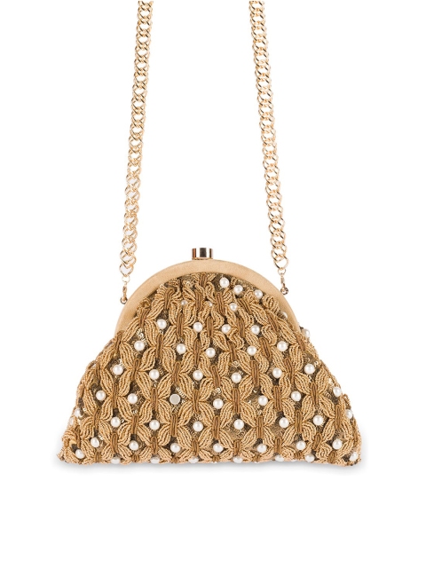 

MIO Borsa Women Gold-Toned Bucket Handheld Bag