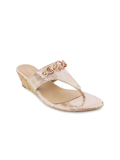 

Metro Gold-Toned Embellished Wedge Sandals
