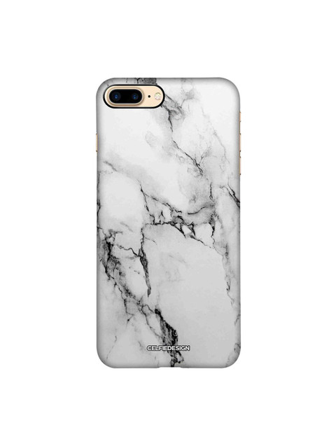 

CelfieDesign White & Black Marble Luna iPhone 8 Plus Slim Back Case
