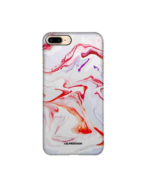 

CelfieDesign White & Red Liquid Funk Marble iPhone 8 Plus Slim Back Case