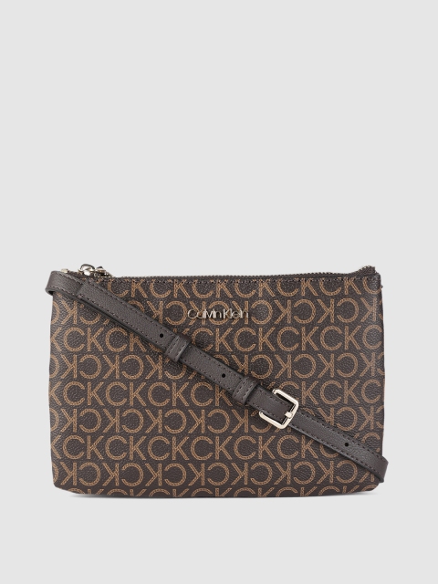 

Calvin Klein Brown Printed Structured Sling Bag
