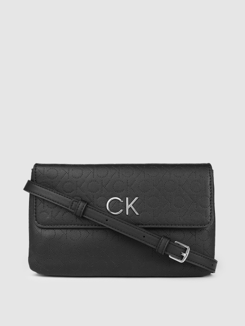 

Calvin Klein Black PU Structured Sling Bag