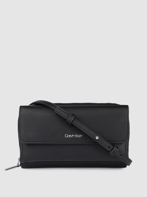 

Calvin Klein Black PU Structured Sling Bag