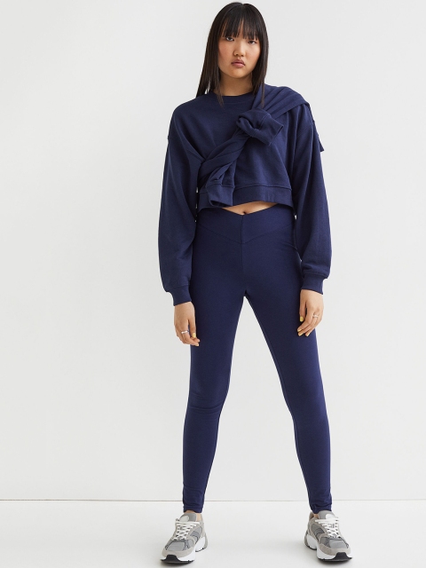 

H&M Women's Blue V-waist leggings