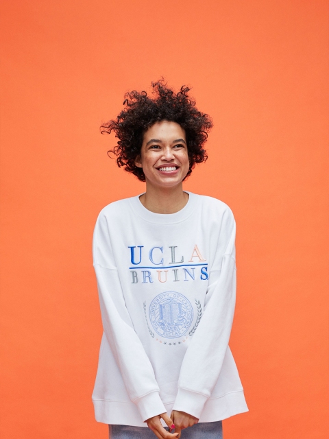 

H&M Women White Printed Sweatshirt