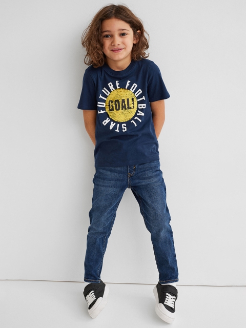 

H&M Boys Blue Embellished T-shirt